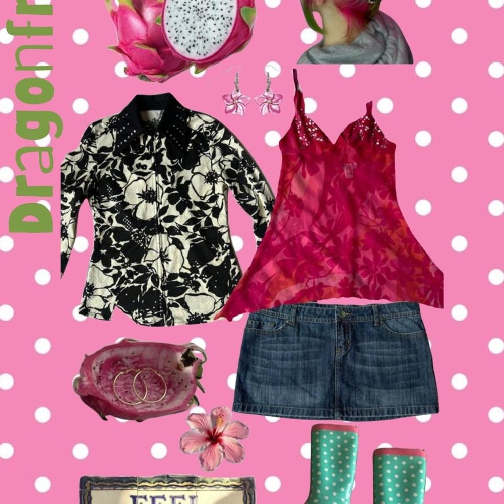 Studded Collar Floral Zip Jacket - Picture 7 of 7